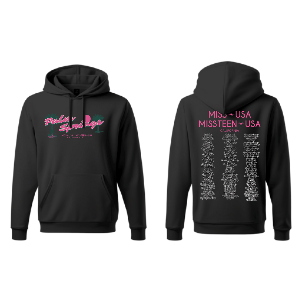 MISS CALIFORNIA USA PALM SPRINGS EXCLUSIVE HOODIE - BLACK