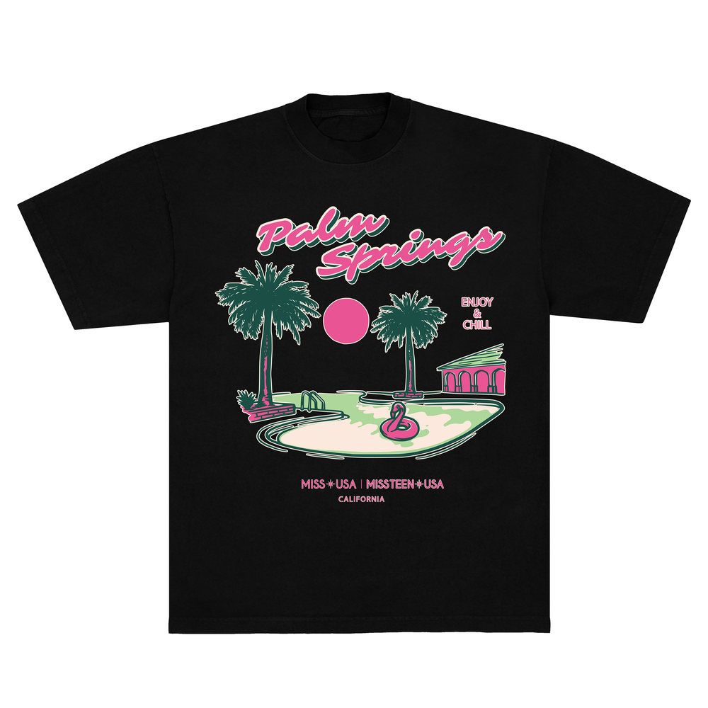 MISS CALIFORNIA USA PALM SPRINGS EXCLUSIVE TEE - BLACK