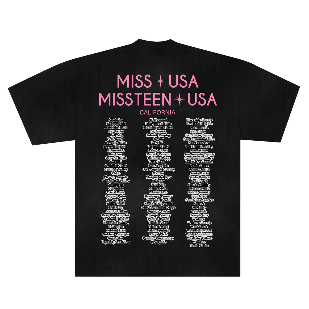MISS CALIFORNIA USA PALM SPRINGS EXCLUSIVE TEE - BLACK