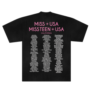 MISS CALIFORNIA USA PALM SPRINGS EXCLUSIVE TEE - BLACK