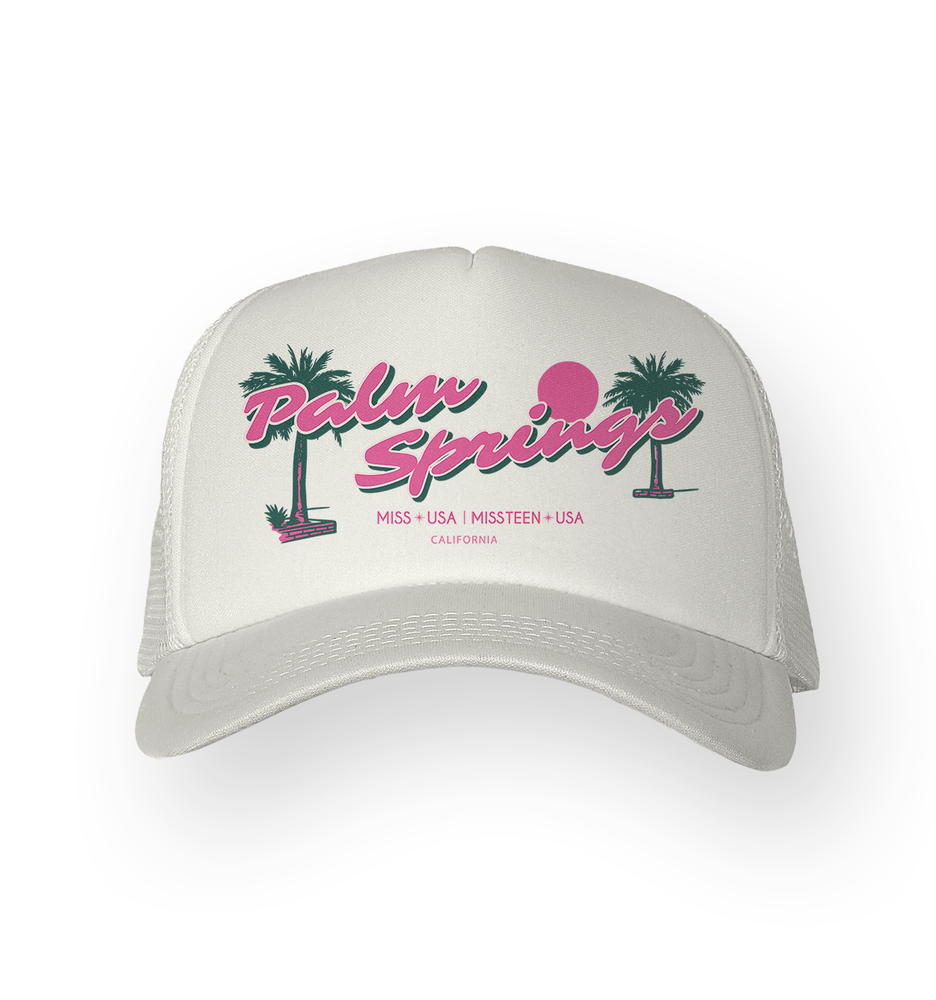 MISS CALIFORNIA USA FOAM TRUCKER HAT - OFF WHITE